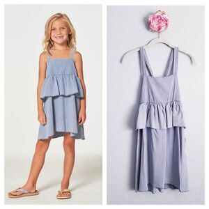 Chaser Girls Coastal Chambray Cloth Flouncy Sundress
